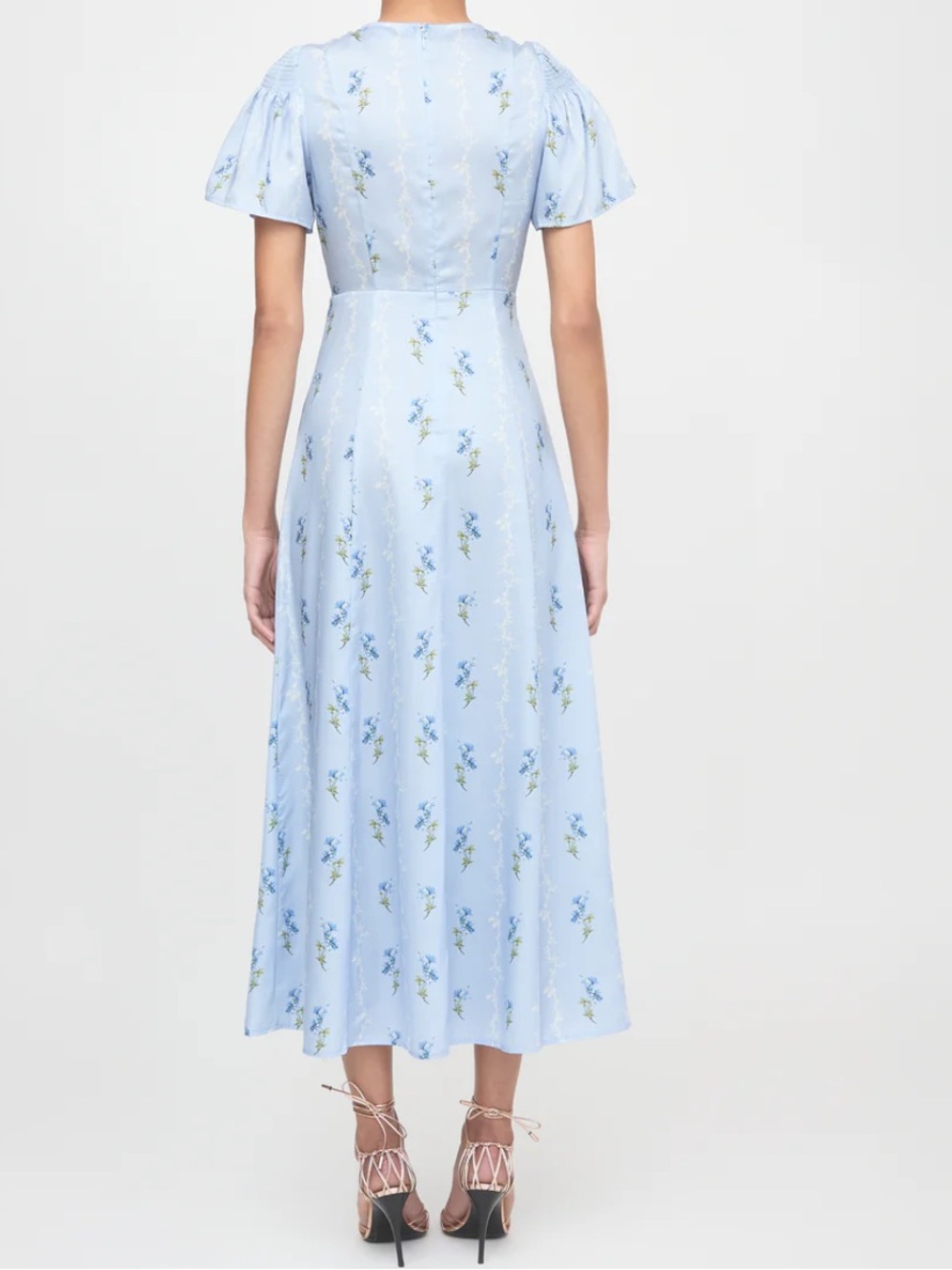 Hill House Light Blue Floral Midi Dress - Picture 2 of 2